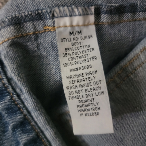 Medium Ci Sono Denim Button Jacket With Knit Detail - Picture 6 of 6